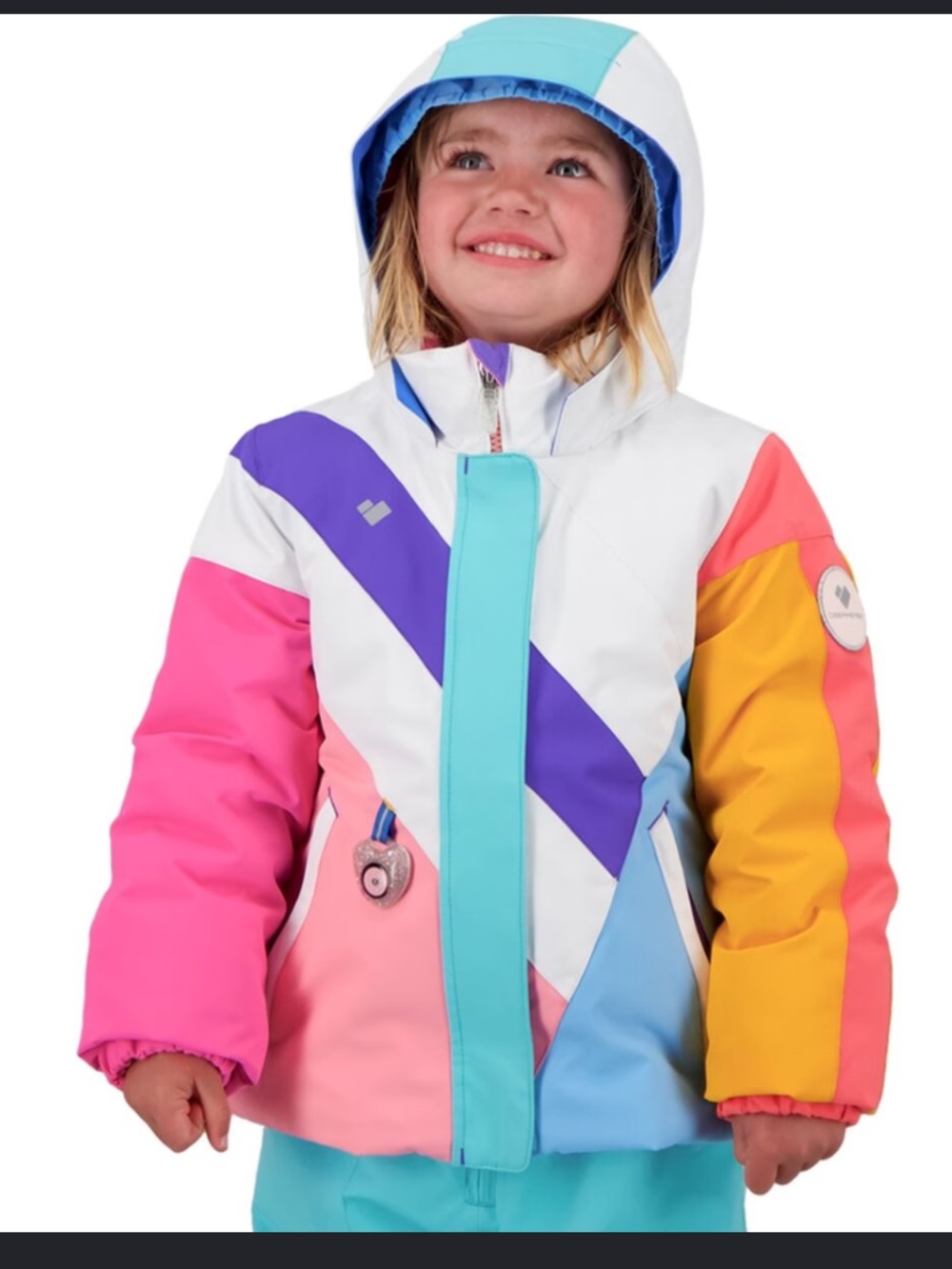 Kids Obermeyer Lissa Ski Jacket Pink, Purple, Teal, Yellow